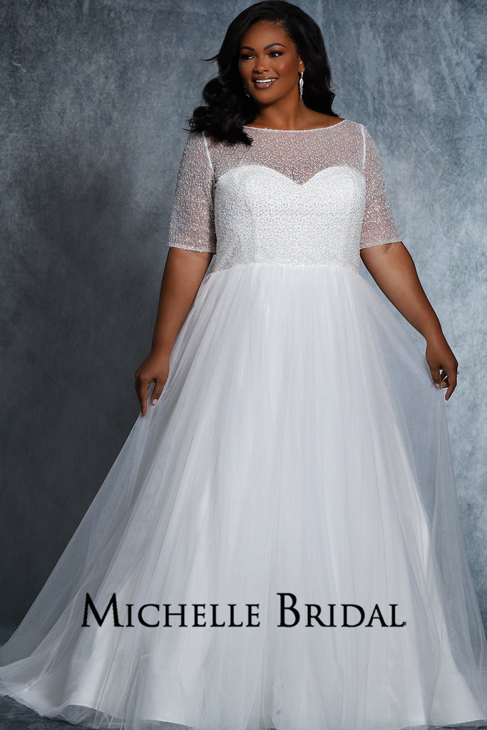 Plus Size Ball Gown Wedding Dress with ...